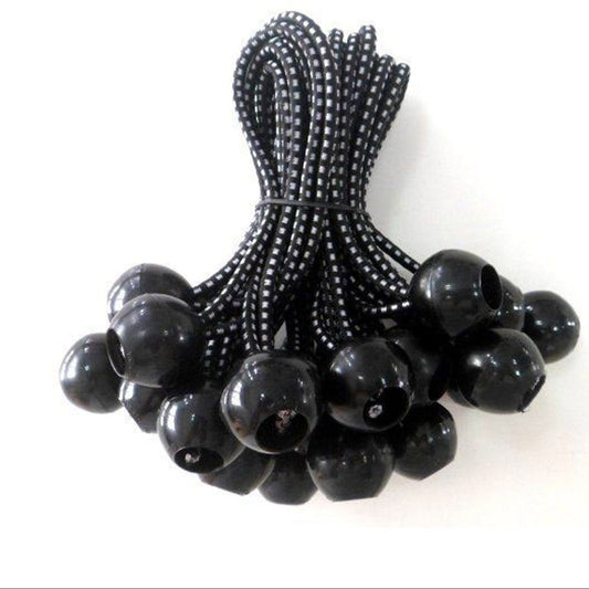 Premium Ball Bungees (50 PACK) Elastic Canopy Straps Black