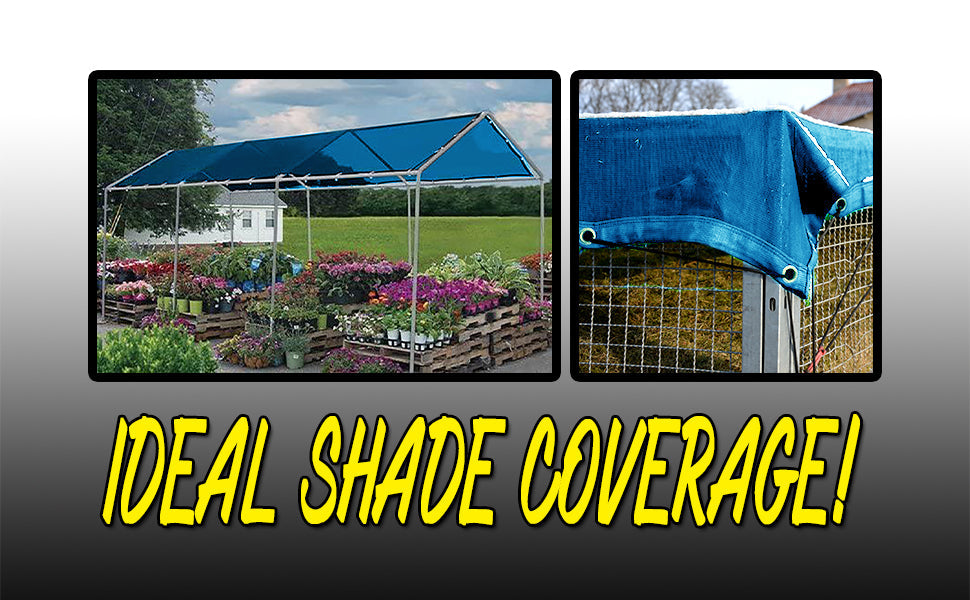 Day Star Shades Blue Mesh Tarp Cover Patio Canopy Shade