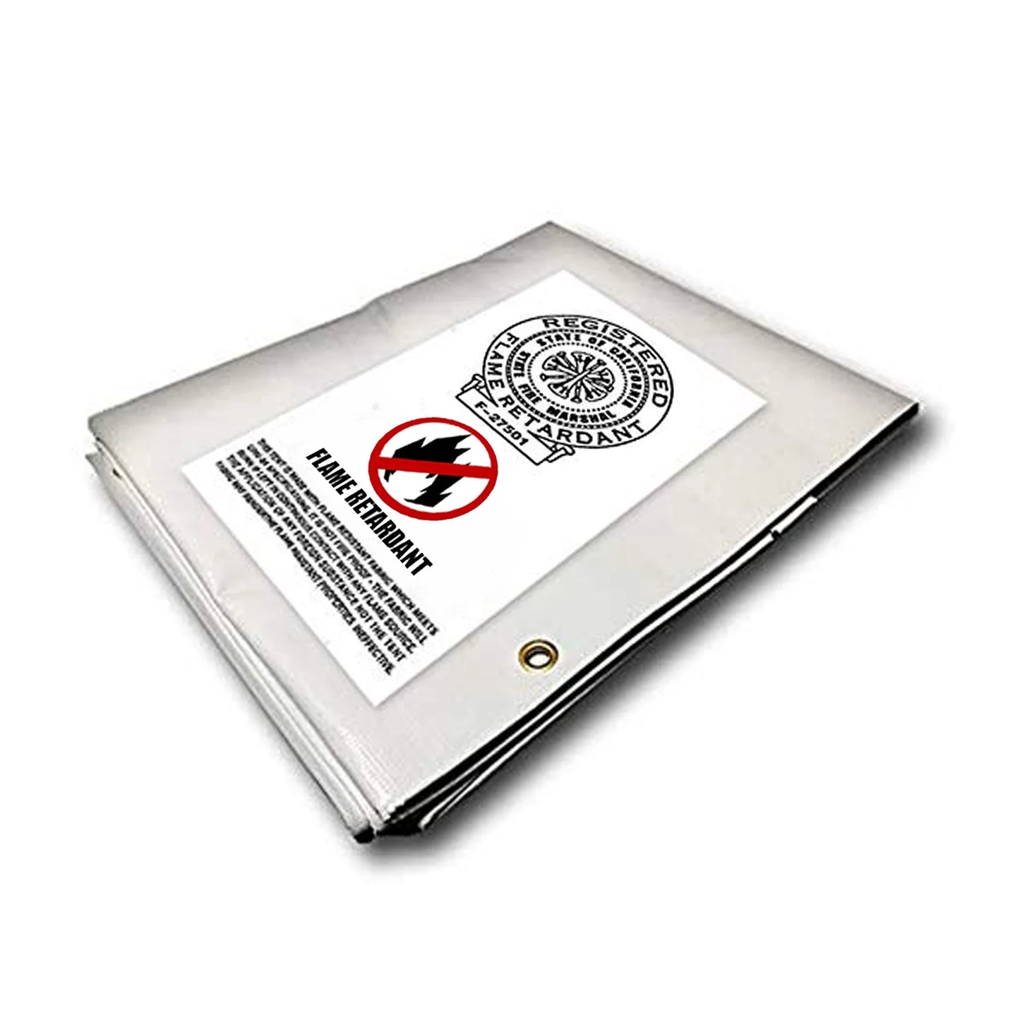 Certified Flame Retardant HD White Tarp Canopy 3ply Tarp Fire Retardant 12mil