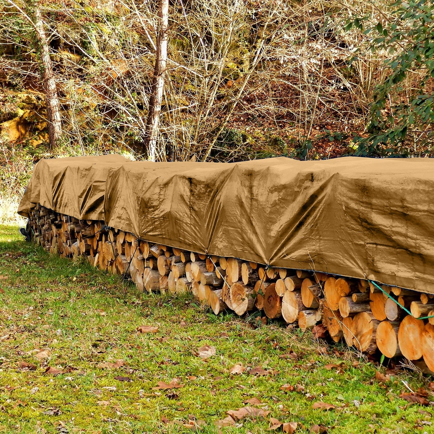 Day Star Shades EXTRA Heavy Duty 12 MIL BEIGE Tarp 3 Ply Coated Reinforced Canopy 3 Layer