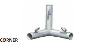 FLAT CANOPY 90° ANGLES F3 3-WAY CORNER