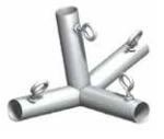 LOW PEAK CANOPY 102° ANGLES P4D 4-WAY PEAK CENTER PIPE DOWN