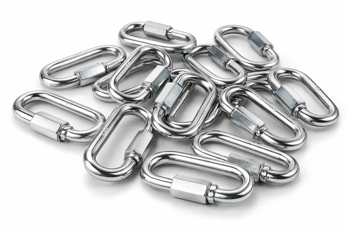 16-pc 316  Steel Quick Link Carabiners Set Heavy Duty 3/8" SCREW LOCK  Type