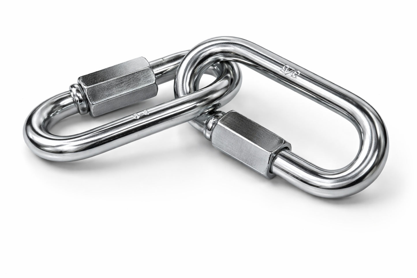 16-pc 316  Steel Quick Link Carabiners Set Heavy Duty 3/8" SCREW LOCK  Type