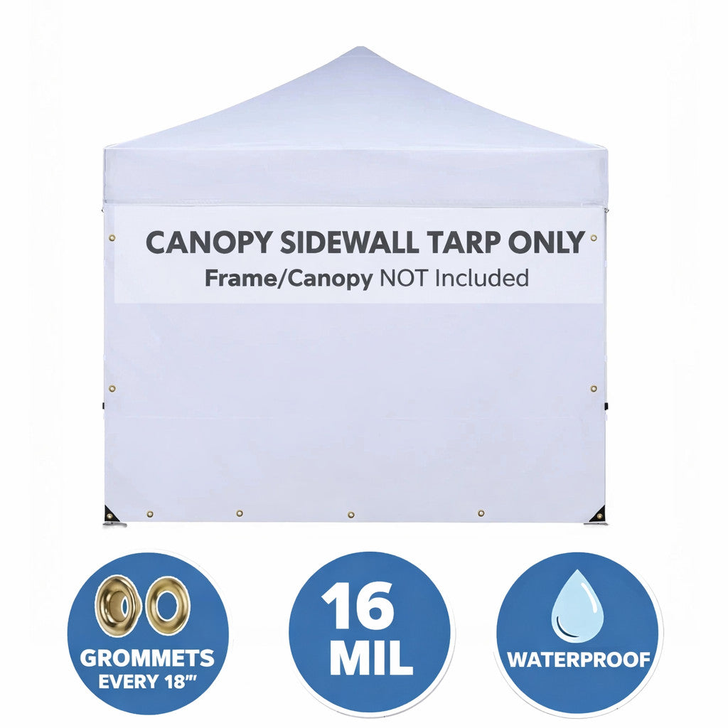 7' x 10' Solid Canopy Sidewall for 10' x 10' Canopies  16 Mil UV & Waterproof