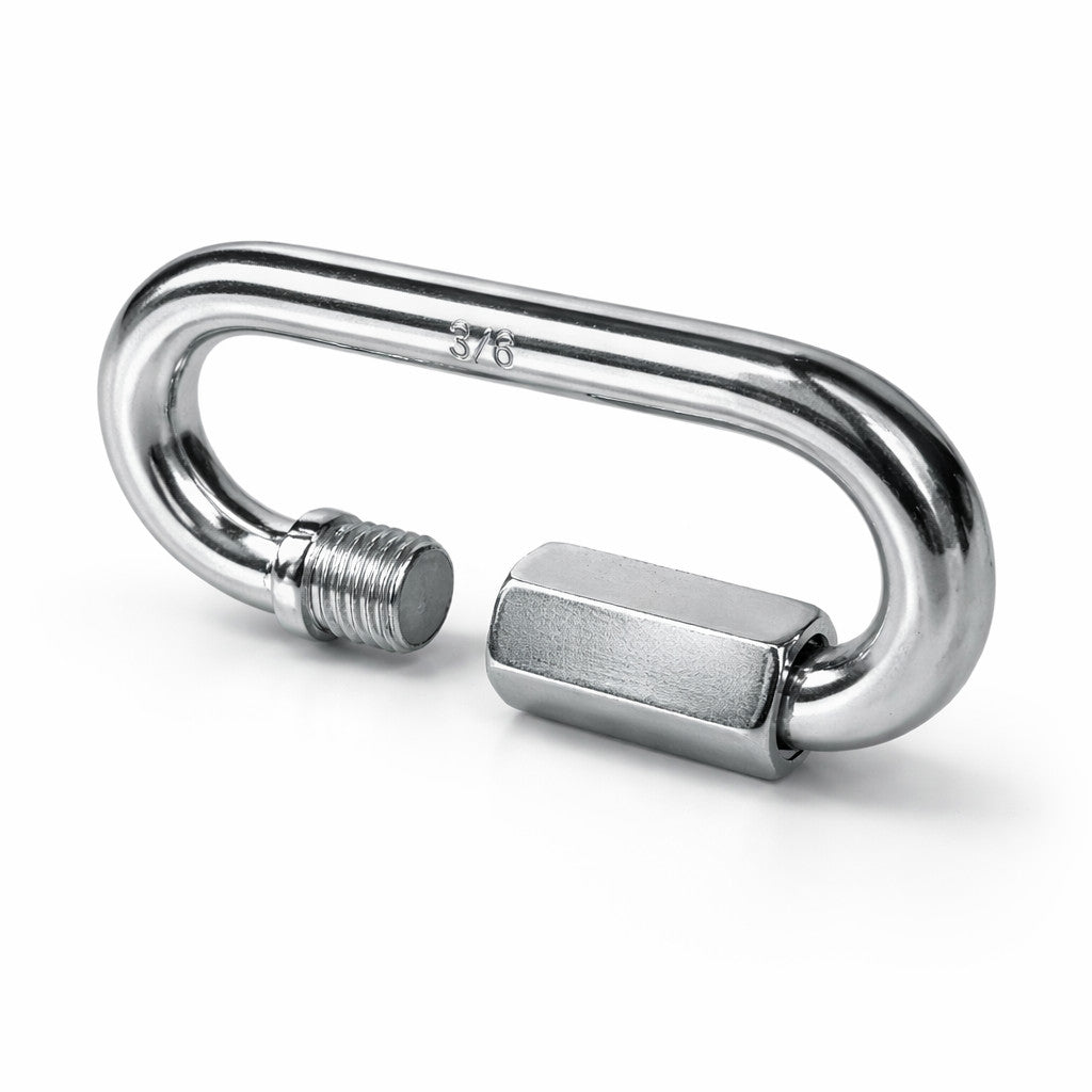 16-pc 316  Steel Quick Link Carabiners Set Heavy Duty 3/8" SCREW LOCK  Type