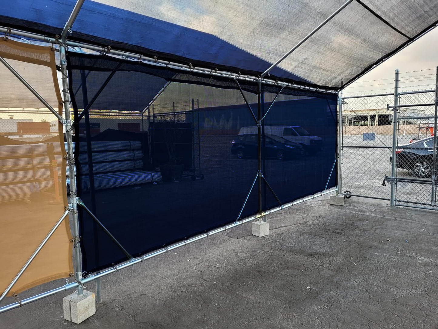 DAY STAR SHADES  Black Mesh Tarp Cover Patio Canopy Shade Net