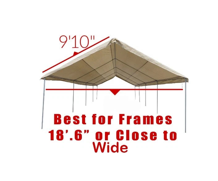 20x40 Party Tent Replacement Canopy Tarp Set Side Paneling and Valanced Top Set Replacement Tarp Kit Carport/Party Tent Top & Side Wall Set 4 Window Side Wall Replacement Tarps White 5pc
