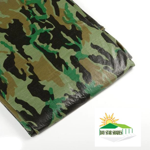 All Weather Green Camo Tarp 3 Ply Coated Reinforced Canopy 3 Layer