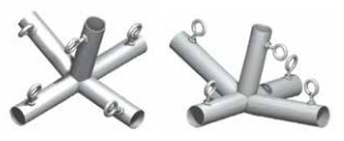LOW PEAK CANOPY 102° ANGLES P5F 5-WAY PEAK CENTER PIPE DOWN