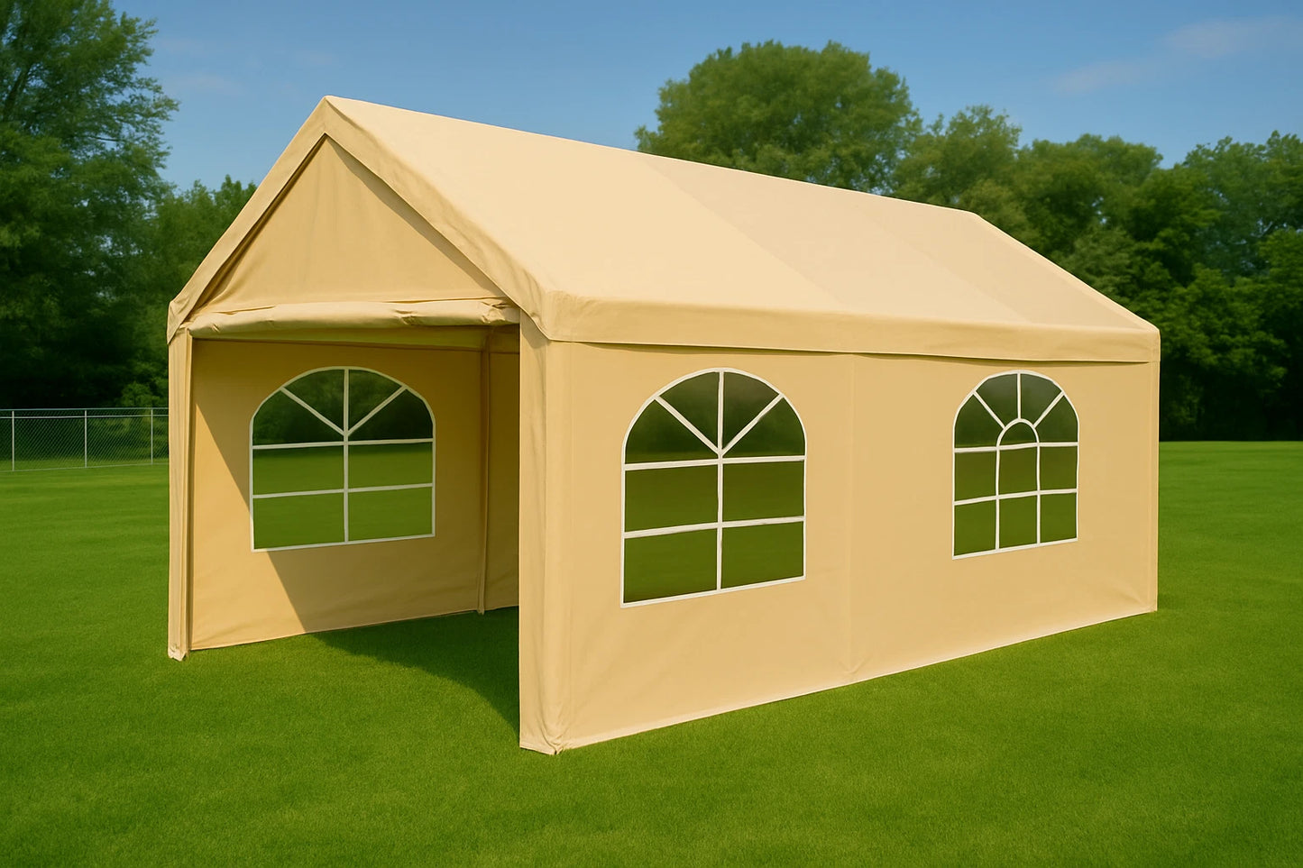 Sidewall Tarp Replacement Valance Side Wall with Large Arch Windows 12 MIL Heavy Duty 1 PC