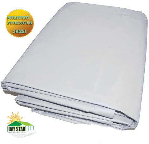 18 Mil WHITE PVC Vinyl Super Duty Tarp