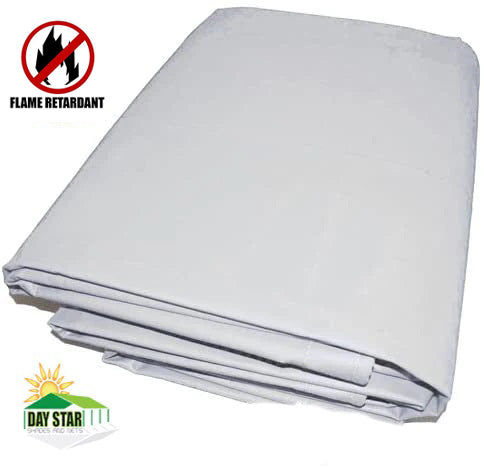 Fire Retardant 20 Mil Tarp (White) PVC 16 Oz, 20 Mil laminated Vinyl