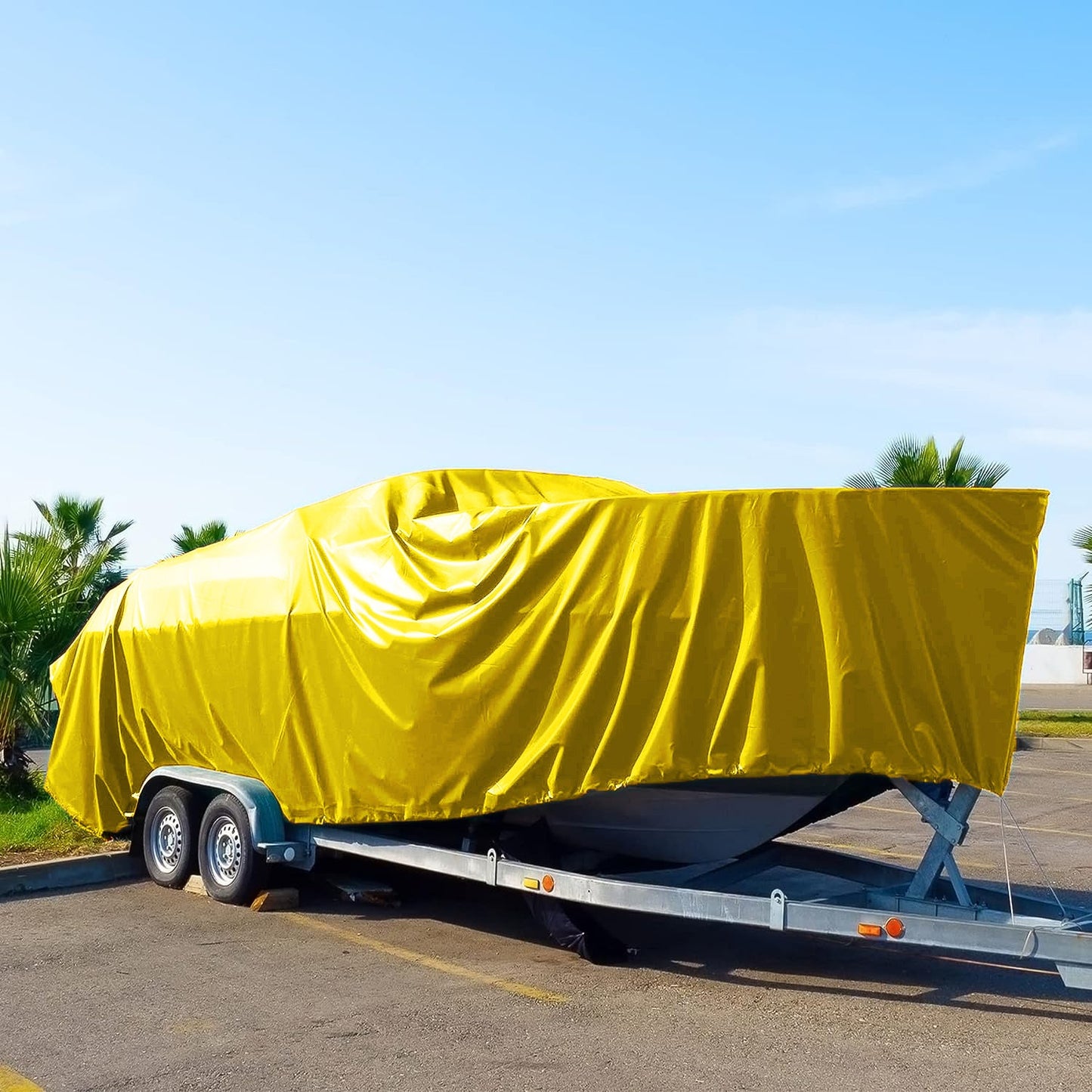 DAY STAR SHADES Extra Heavy Duty 12 mil YELLOW Tarp 3 Ply Coated Reinforced Canopy 3 Layer