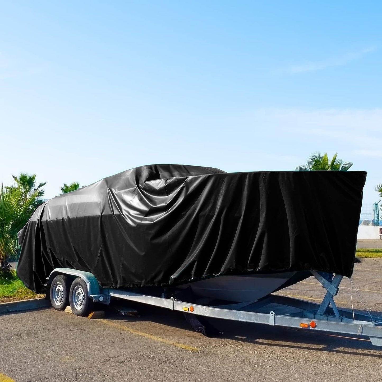 DAY STAR SHADES Extra Heavy Duty 14 MIL BLACK Tarp 3 Ply Coated Reinforced Canopy 3 Layer