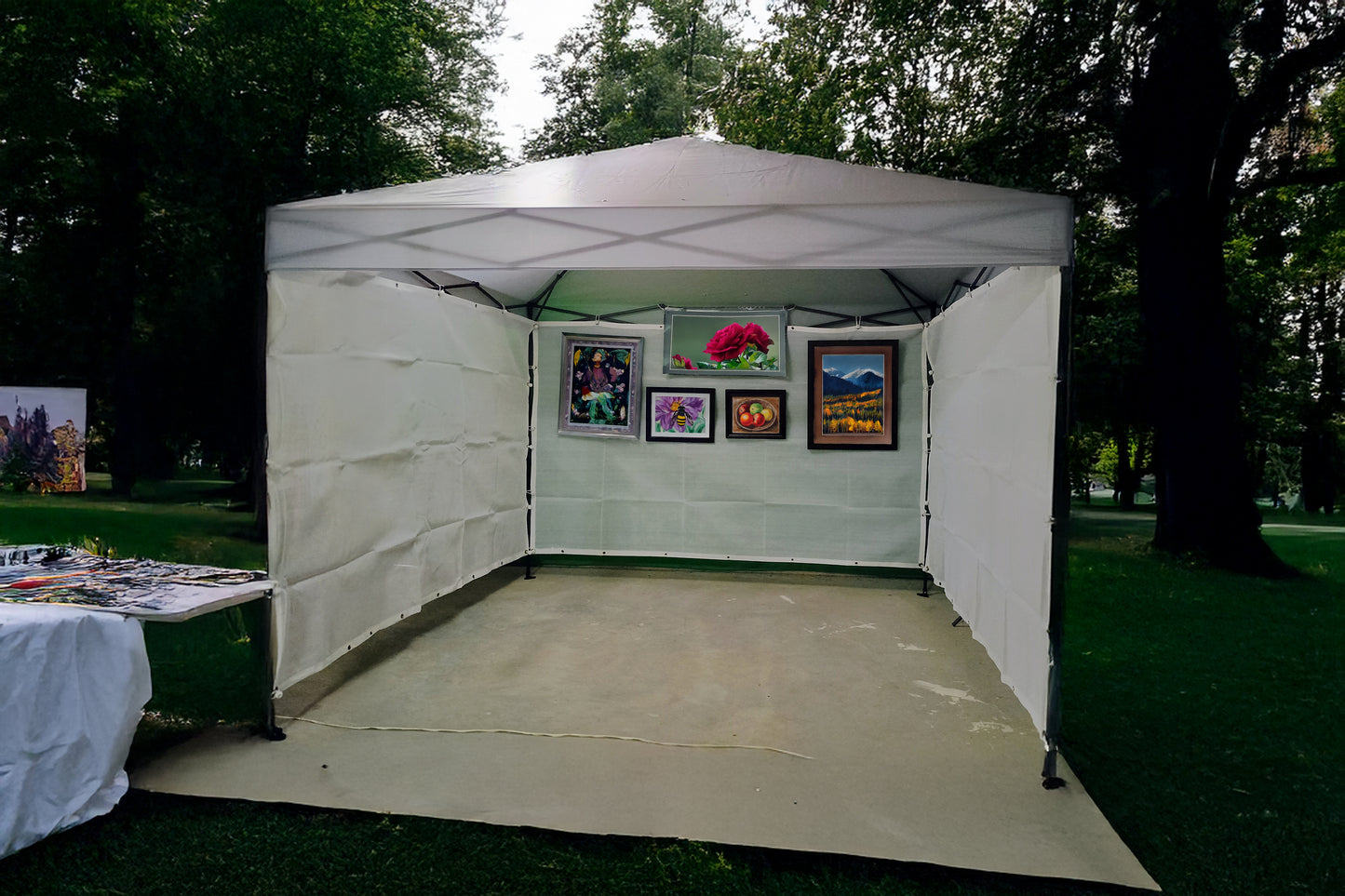 DAY STAR SHADES  White Mesh Tarp Cover Patio Canopy Shade