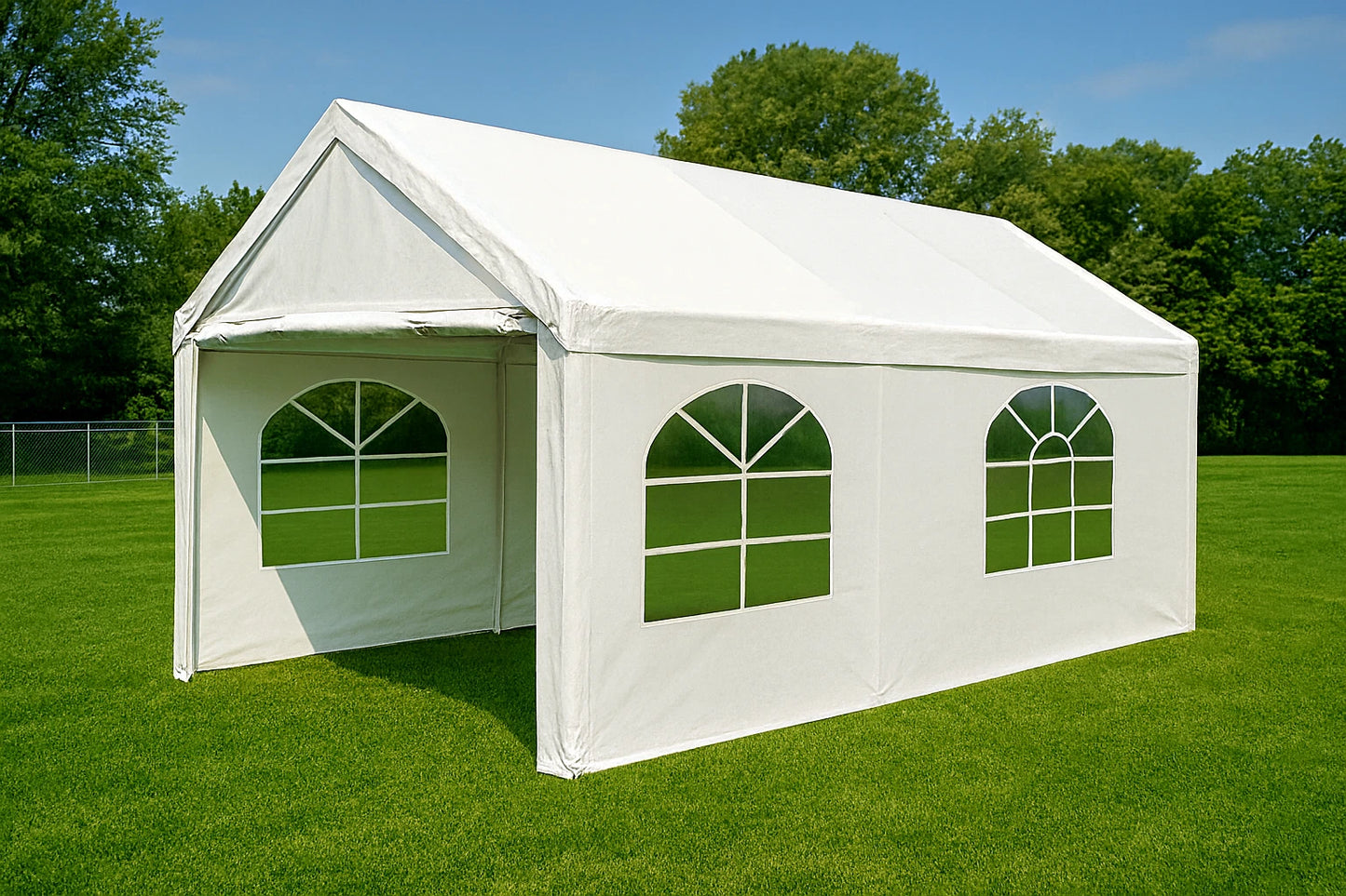 Sidewall Tarp Replacement Valance Side Wall with Large Arch Windows 12 MIL Heavy Duty 1 PC